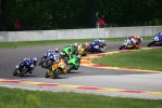 Supersport race off to a close start